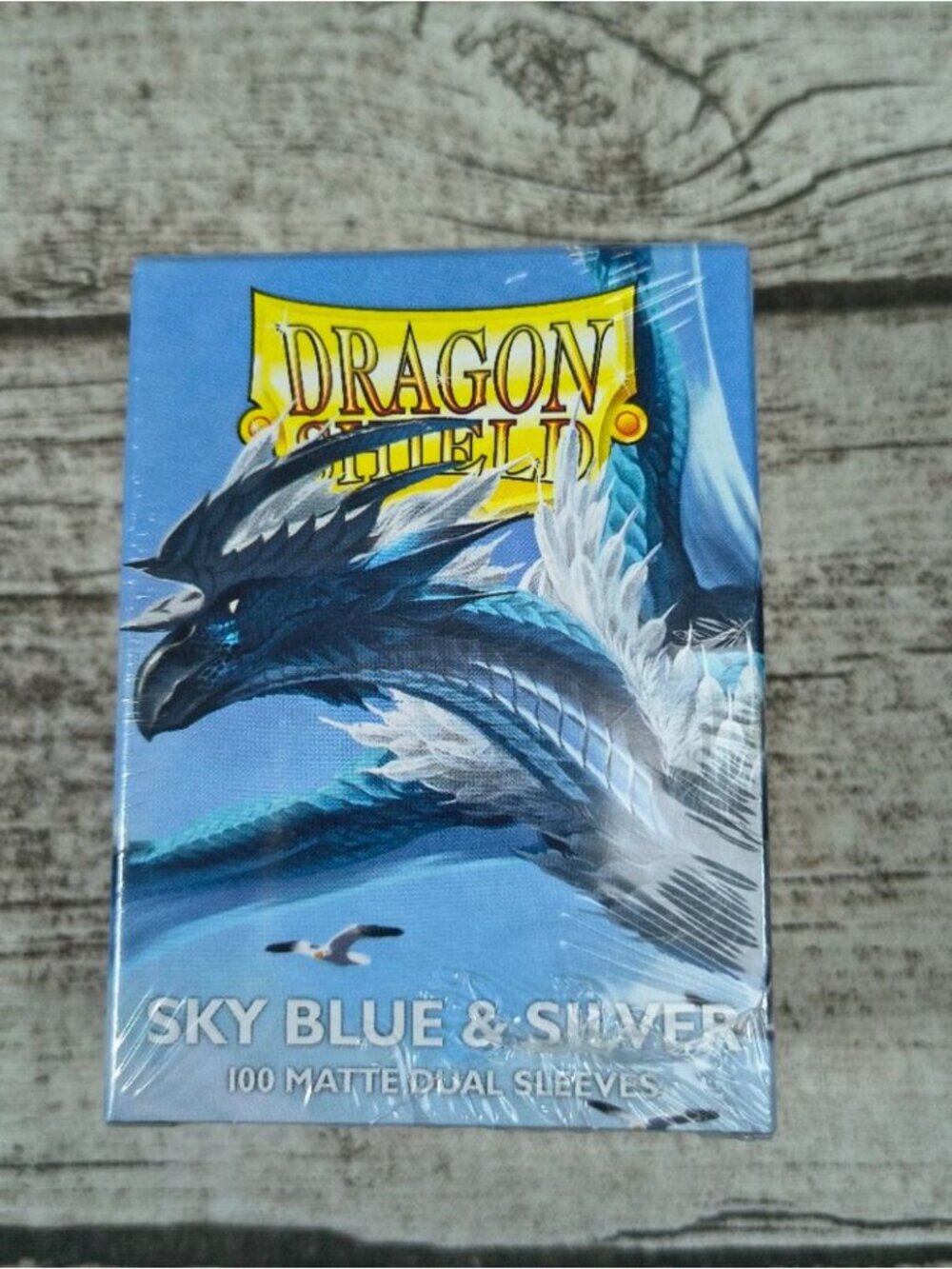 Dragon Shield Sky Blue And Silver 100 Card Sleeves